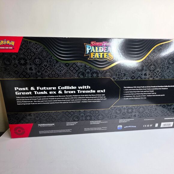 Pokemon Paldean Fates Great Tusk ex & Iron Treads ex Premium Collection Box NEW - Picture 5 of 6